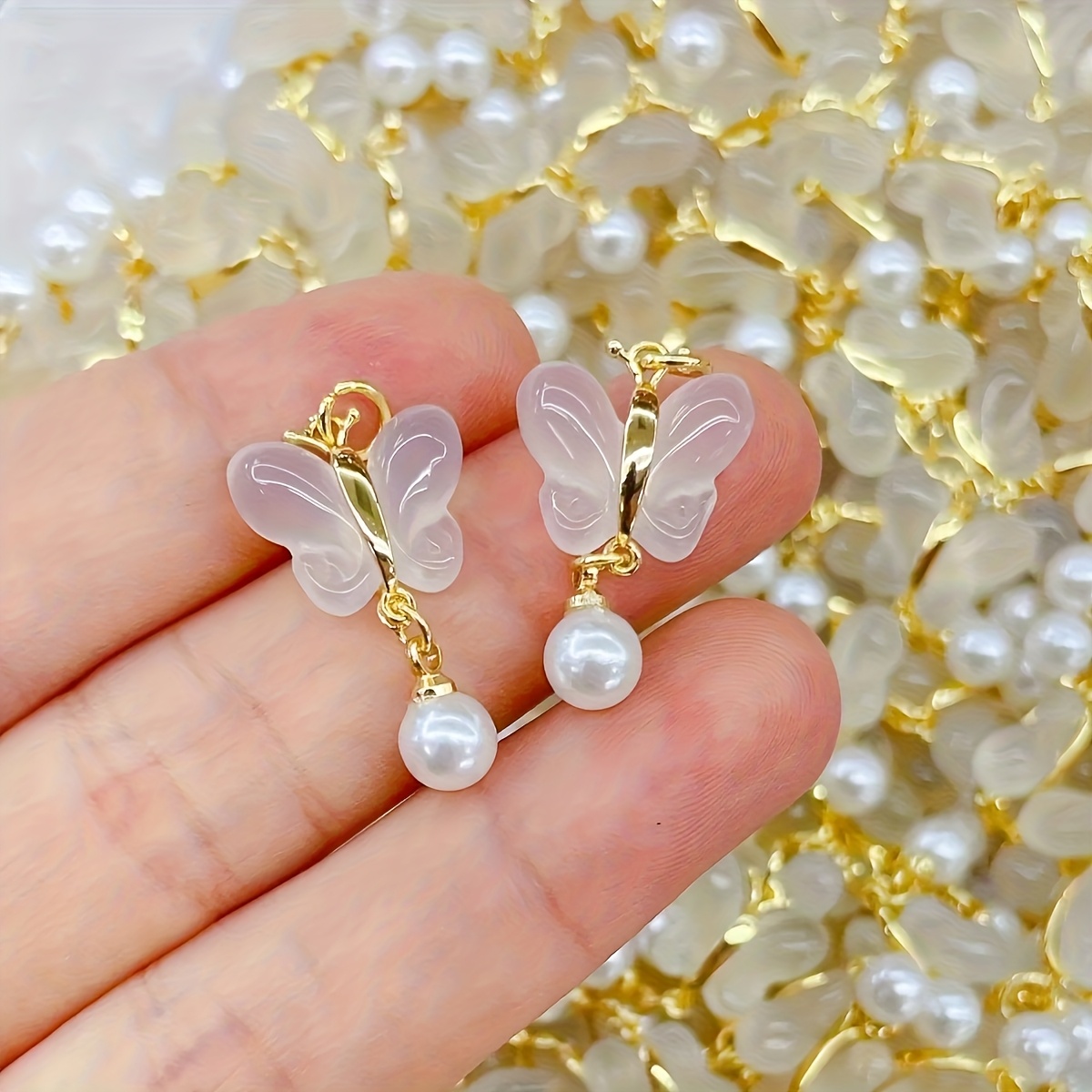 Butterfly Pendant Necklace - 1Pcs Retro Butterfly Glass Pendants Elegant