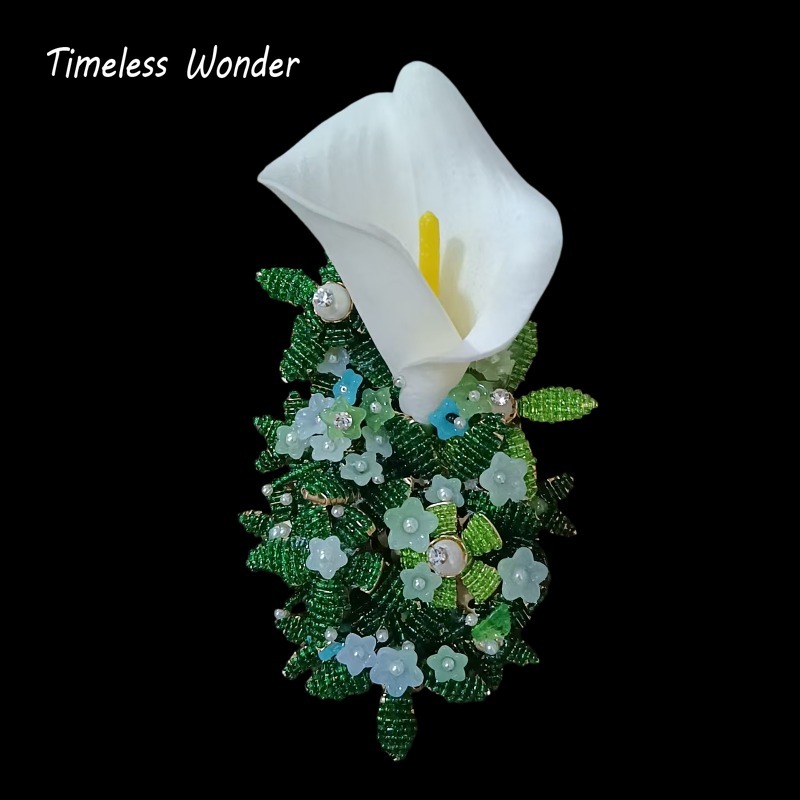 Vintage Brooch Pin - Timeless Wonder Fancy Glass Braided Geo