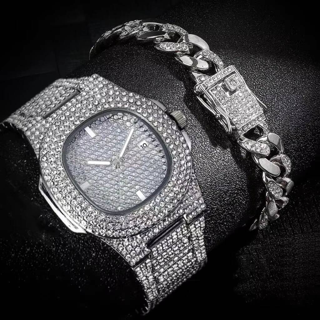 Jewelry Watches Men - 1/2/3PCS Fashion Hip Pop Men Calendar
