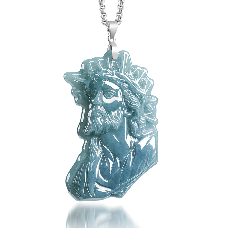 Necklace Pendant - Myanmar Jadeite Priest Pendant Necklace Luxury