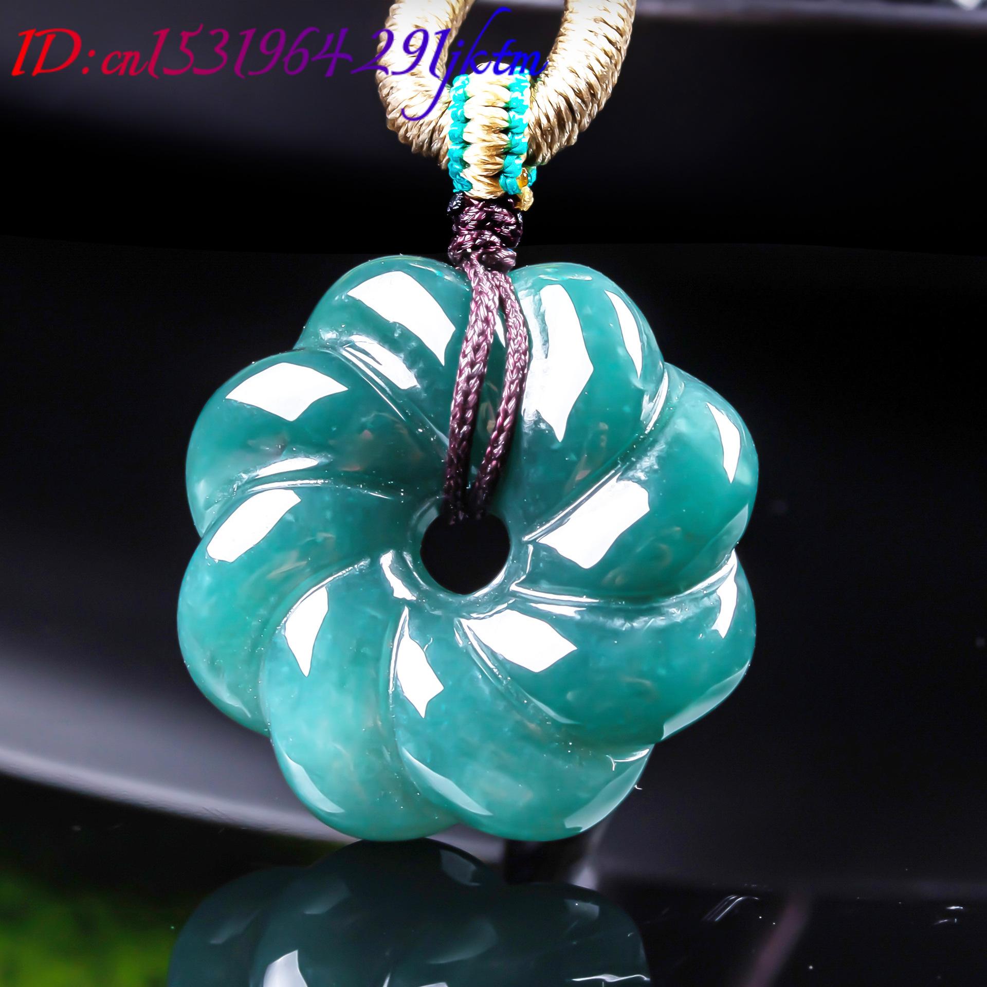 Natural Burmese Jadeite Flower - Necklace Pendant 评论和价格