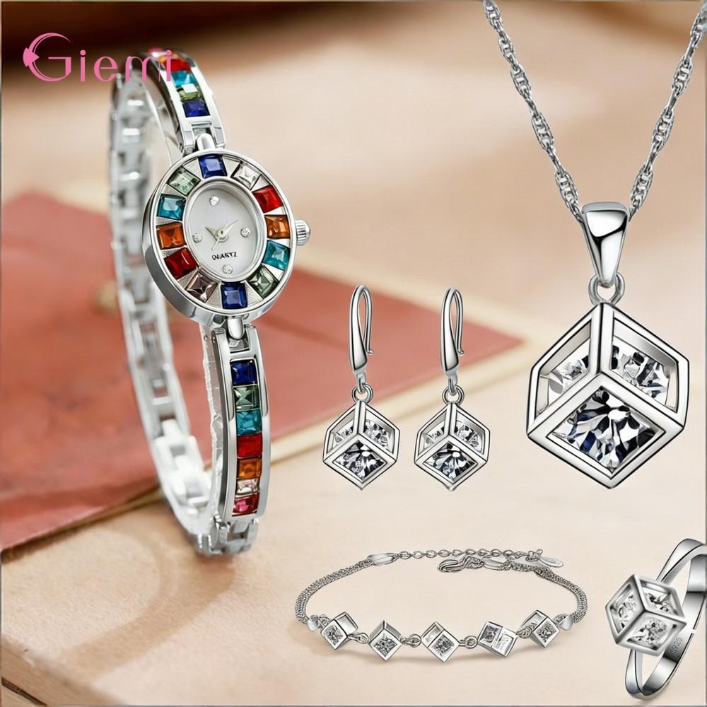 Pretty 925 Sterling Silver Geo - Best Jewelry Watches Women 评论和价格