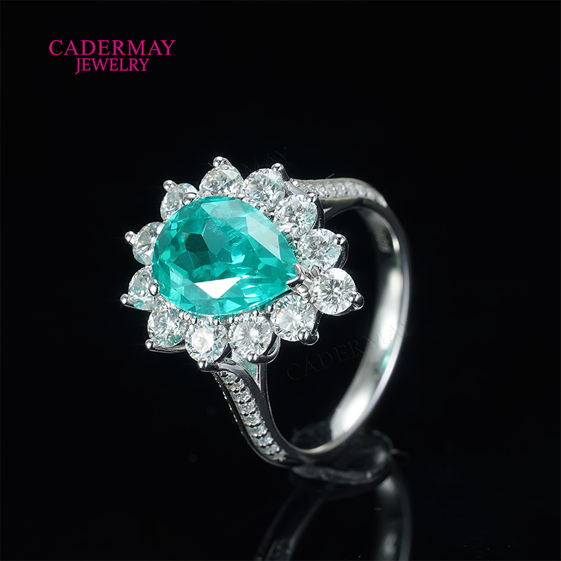 S925 Lab Paraiba Rings S925 Si - Moissanite Ring 评论和价格