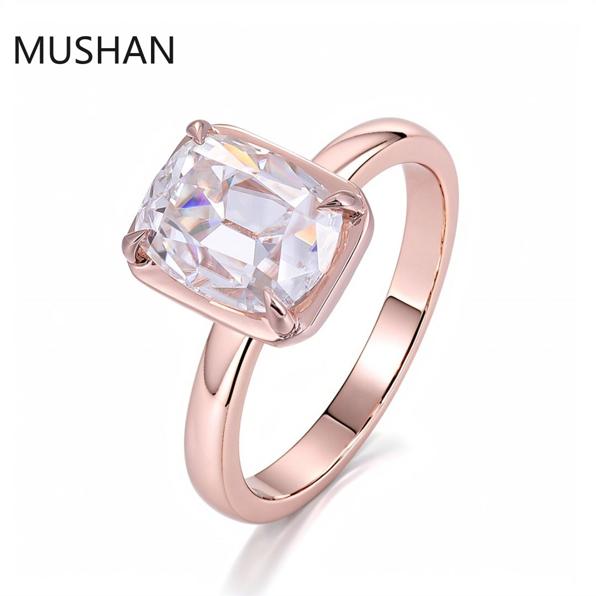 MUSHAN Luxury Custom 14K 18K G - Moissanite Ring 评论和价格