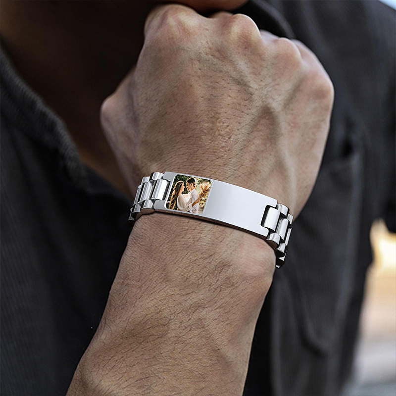 Custom Picture Text Bracelet W - Jewels On Watches 评论和价格