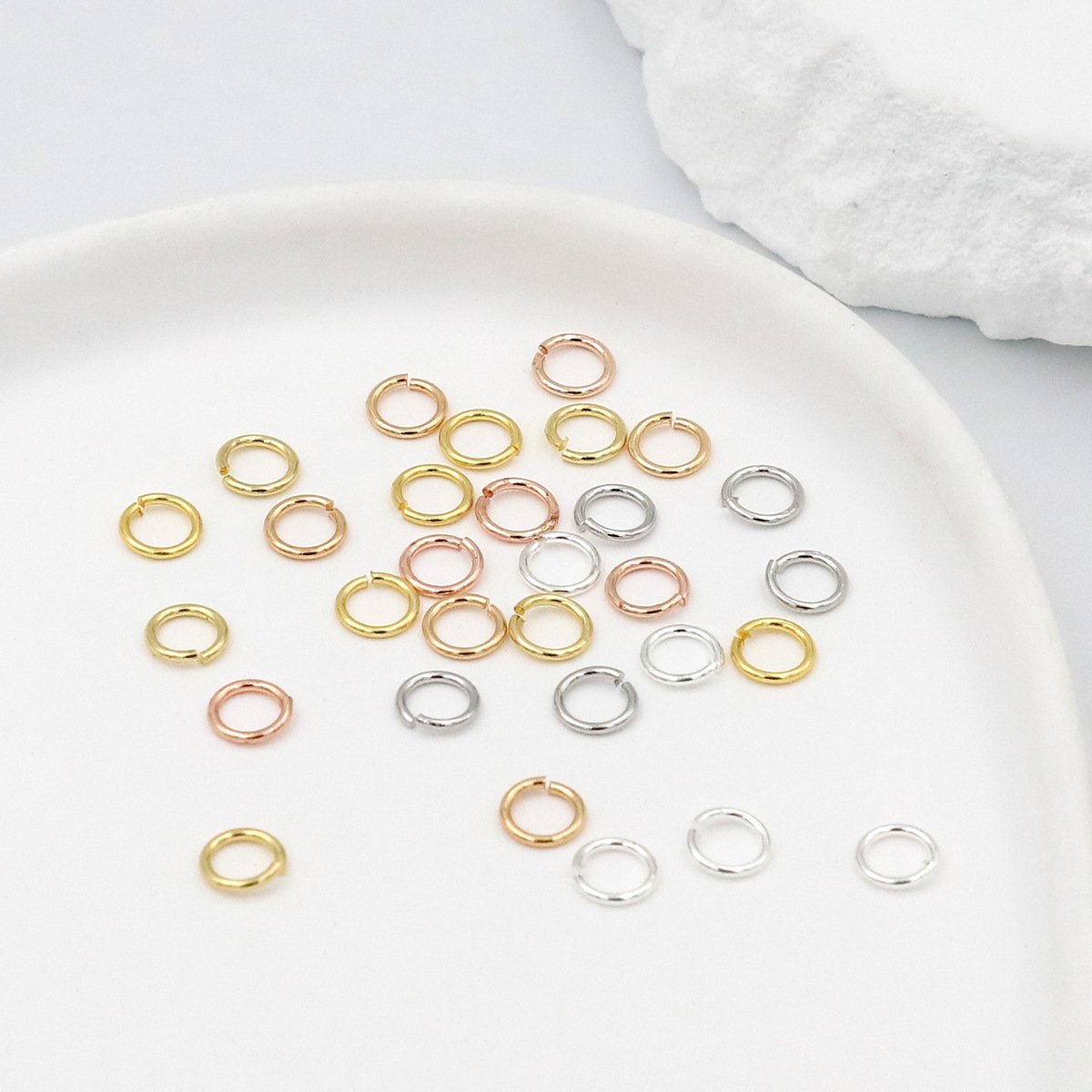 A Pack 925 Silver Open Jump Ri - Hoop Earrings 评论和价格