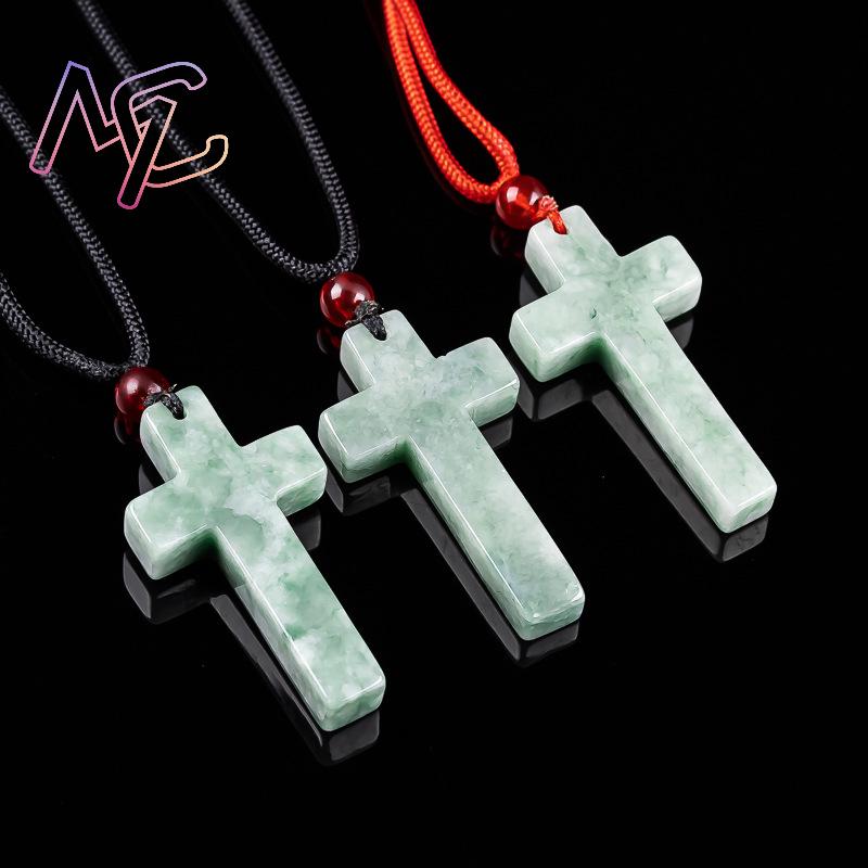 Myanmar Jadeite Cross Pendant  - Necklace Pendant 评论和价格