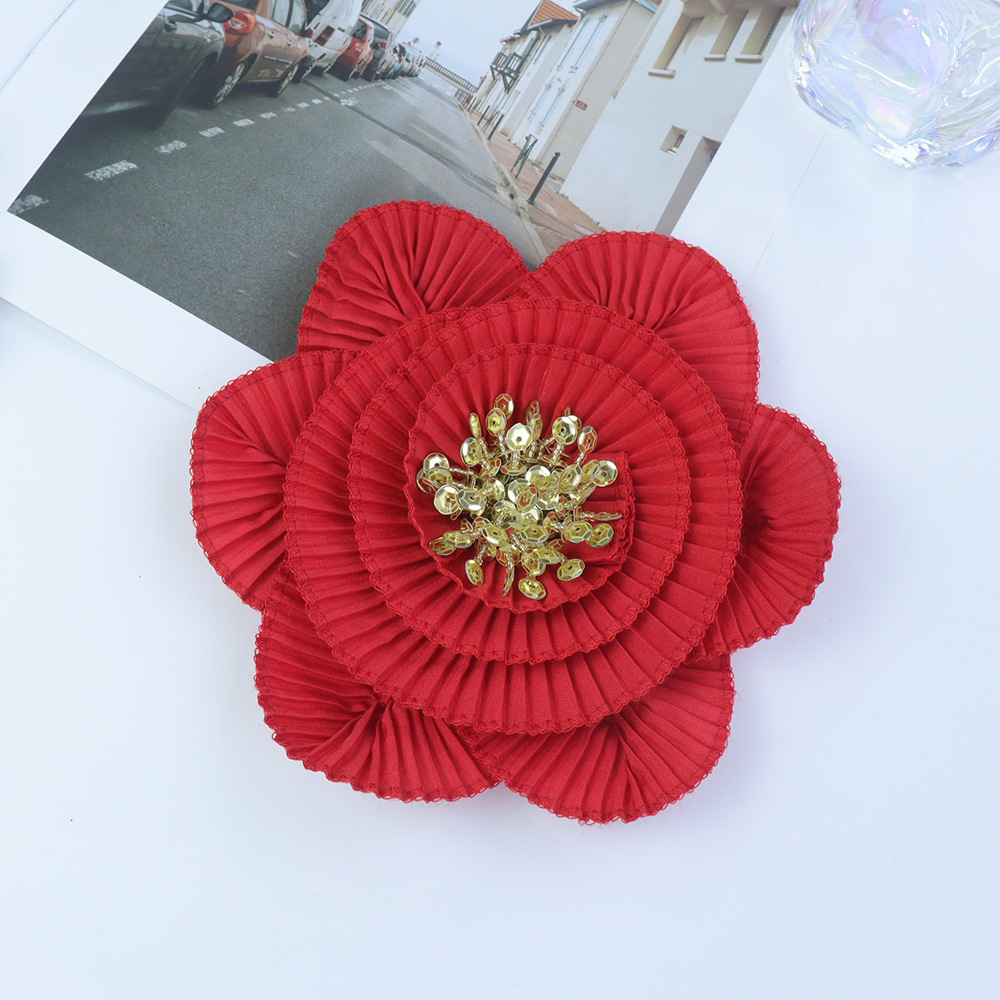 Vintage Pleated Rose Flower Br - Vintage Brooch Pin 评论和价格