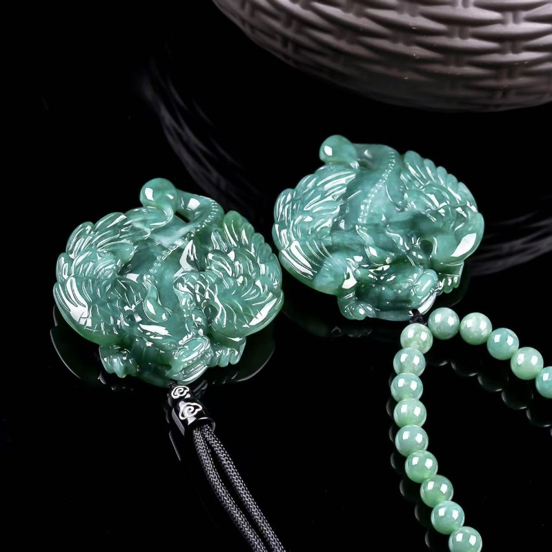 Natural Real Emerald Blue Wate - Necklace Pendant 评论和价格