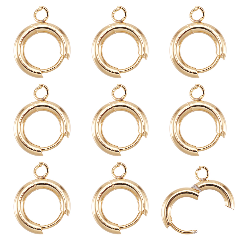 10pcs 201 Stainless Steel Hugg - Hoop Earrings 评论和价格