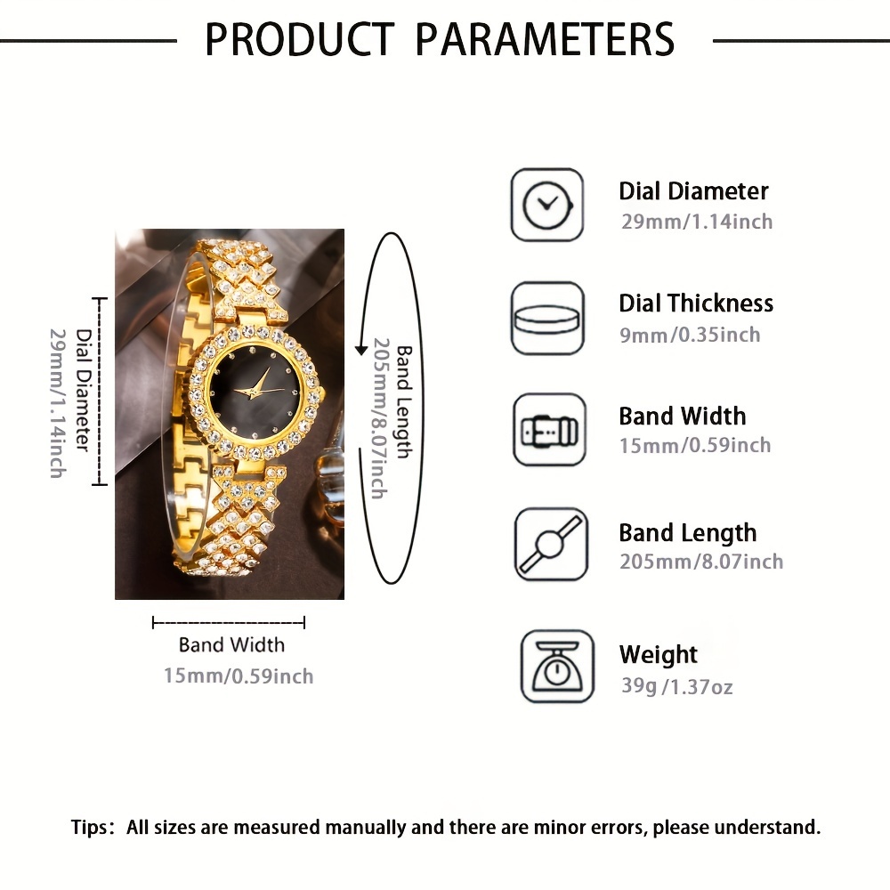 2Pcs  Quartz Watch & Jewelry S - Jewels On Watches 评论和价格