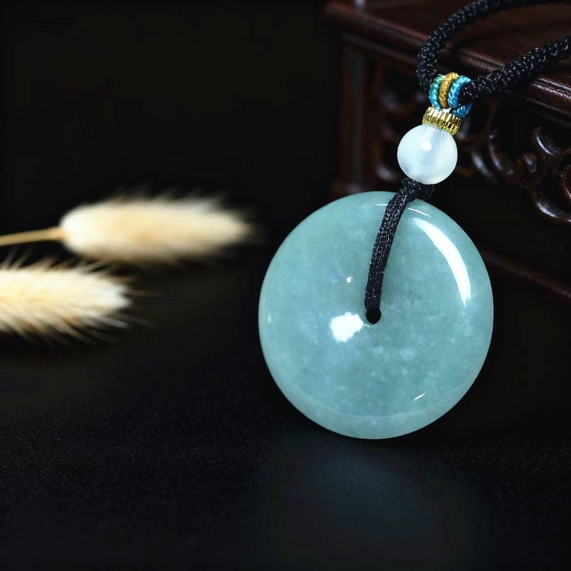 New Real Natural Jade Donut Pi - Necklace Pendant 评论和价格