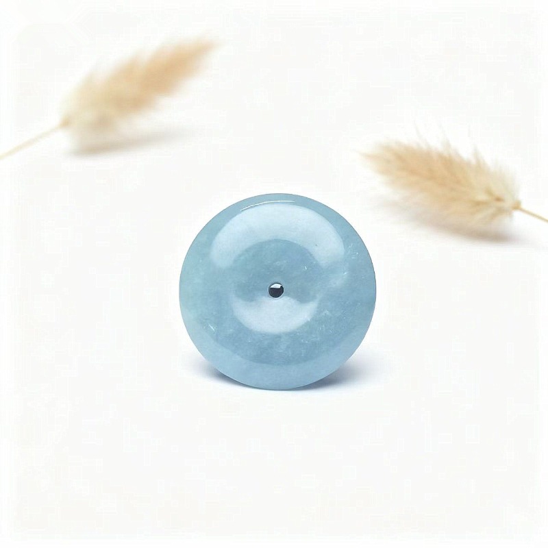 New Real Natural Jade Donut Pi - Necklace Pendant 评论和价格