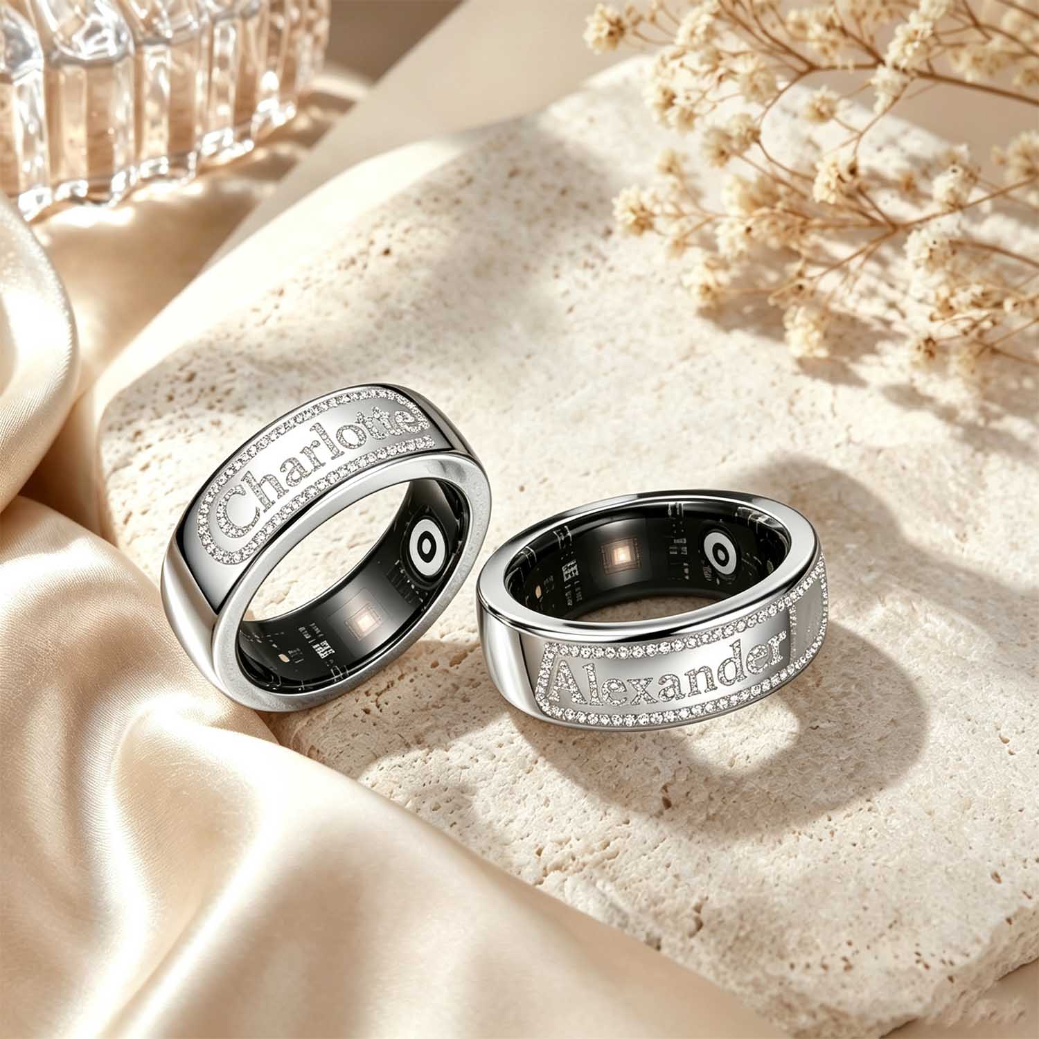 Qitian Custom Name Smart Ring  - Moissanite Ring 评论和价格