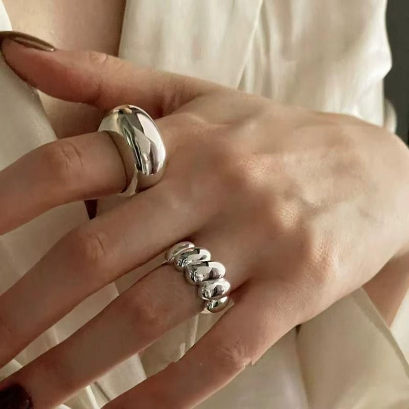 2Pcs Minimalist silver ring se - Minimalist Ring Stackable 评论和价格
