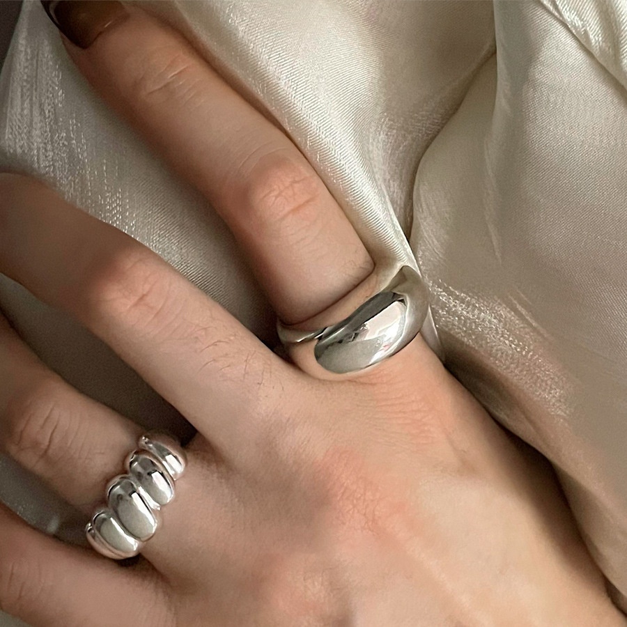 2Pcs Minimalist silver ring se - Minimalist Ring Stackable 评论和价格
