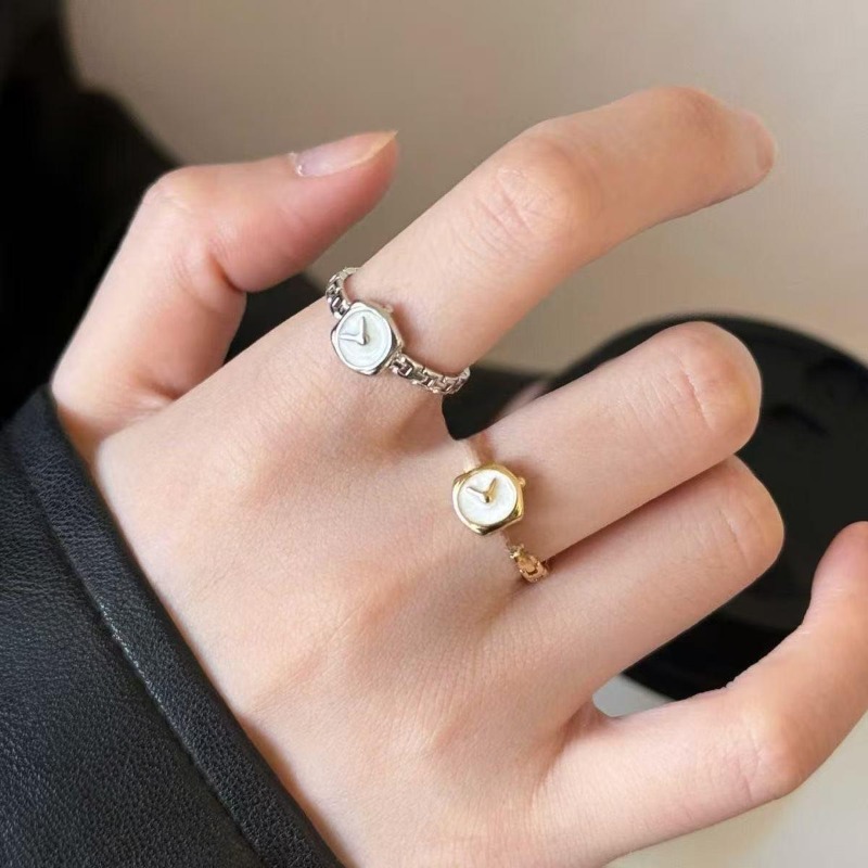 Unique Watch Shaped Opening Ri - Minimalist Ring Stackable 评论和价格