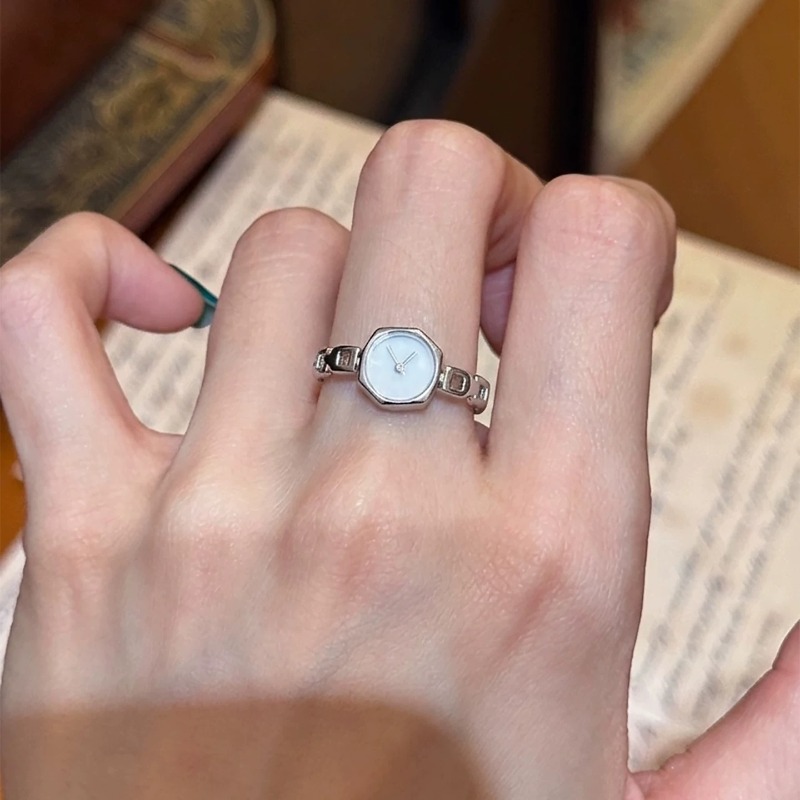 Unique Watch Shaped Opening Ri - Minimalist Ring Stackable 评论和价格
