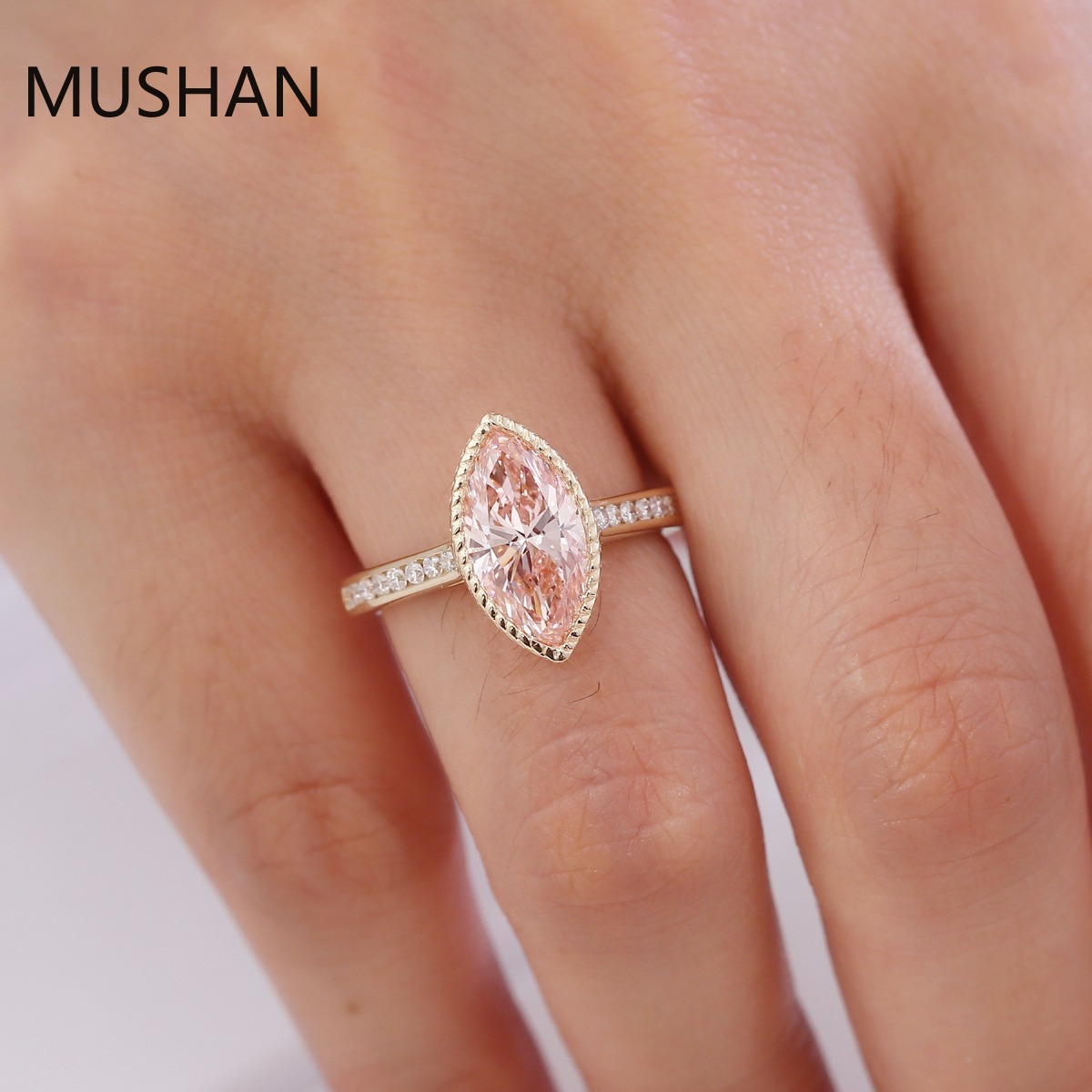 MUSHAN Luxury Custom 14K 18K G - Moissanite Ring 评论和价格