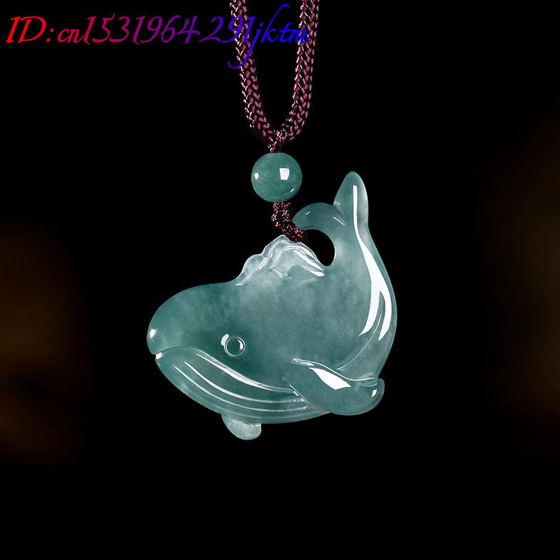 Natural Burmese Jadeite Whale  - Necklace Pendant 评论和价格