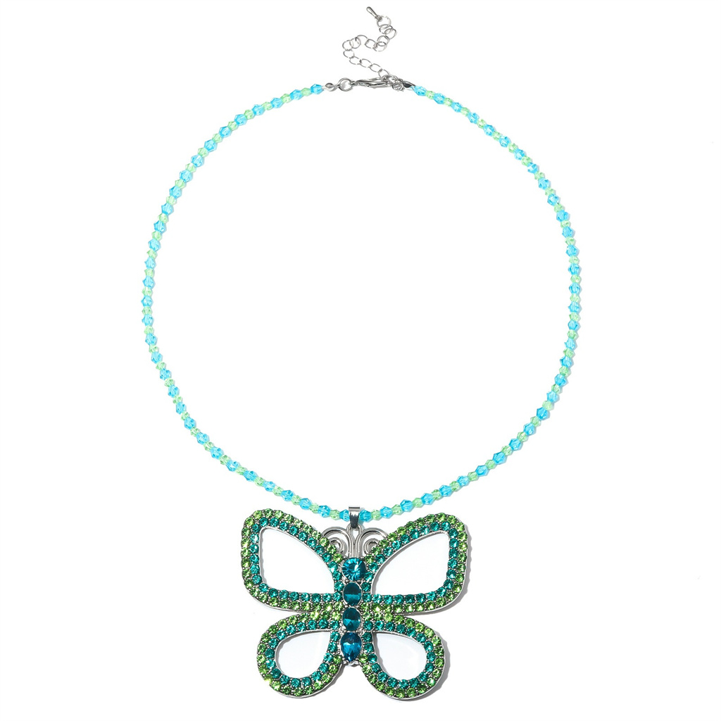 Suddenly 30 Jenna Exaggerated  - Butterfly Pendant Necklace 评论和价格