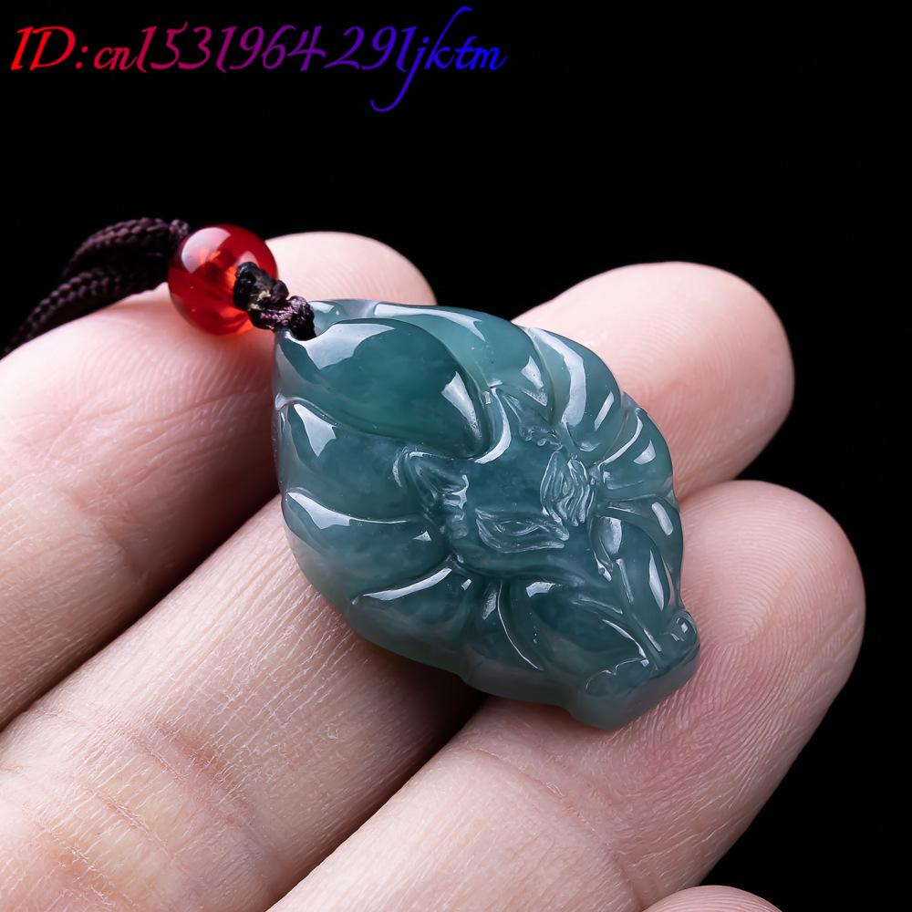 Natural Burmese Jadeite Fox Pe - Necklace Pendant 评论和价格