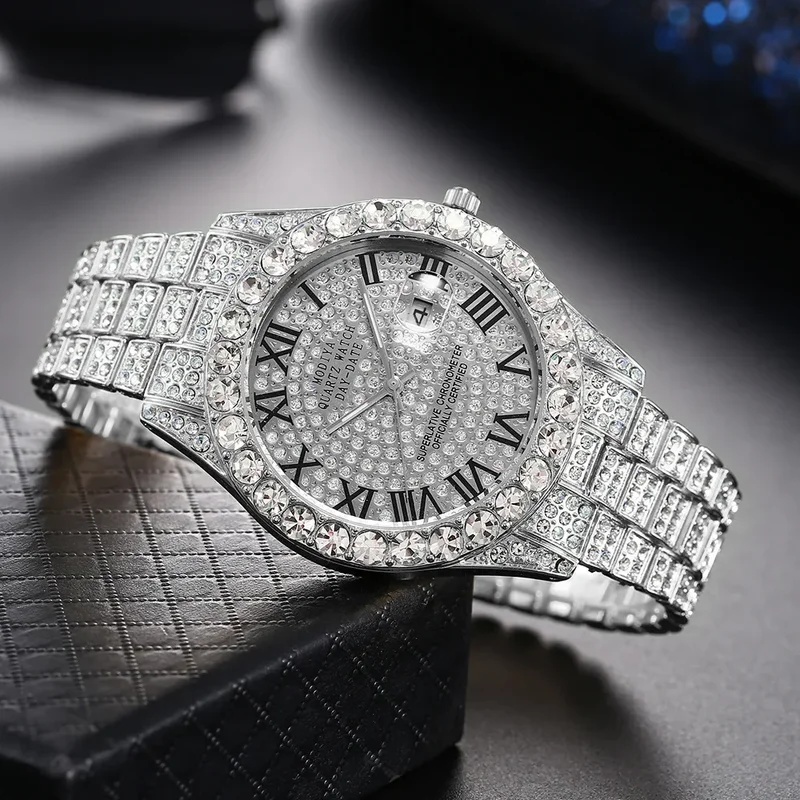 Hot‑Selling Gold Luxury Iced‑O - Jewelry Watches Men 评论和价格