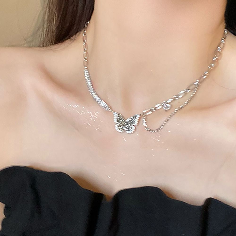 New Trend Alloy Clavicle Chain - Butterfly Pendant Necklace 评论和价格