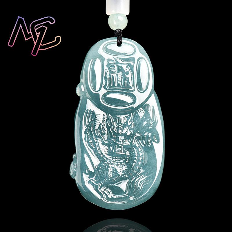 Myanmar Jadeite God of Wealth  - Necklace Pendant 评论和价格