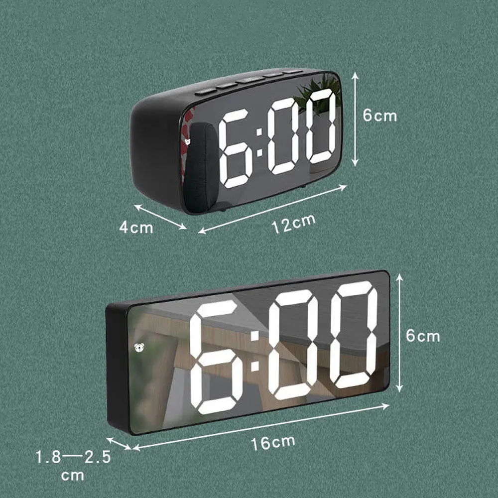 Acrylic Mirror Alarm Clock Ele - Moments Watches & Jewelry Burlington Reviews 评论和价格
