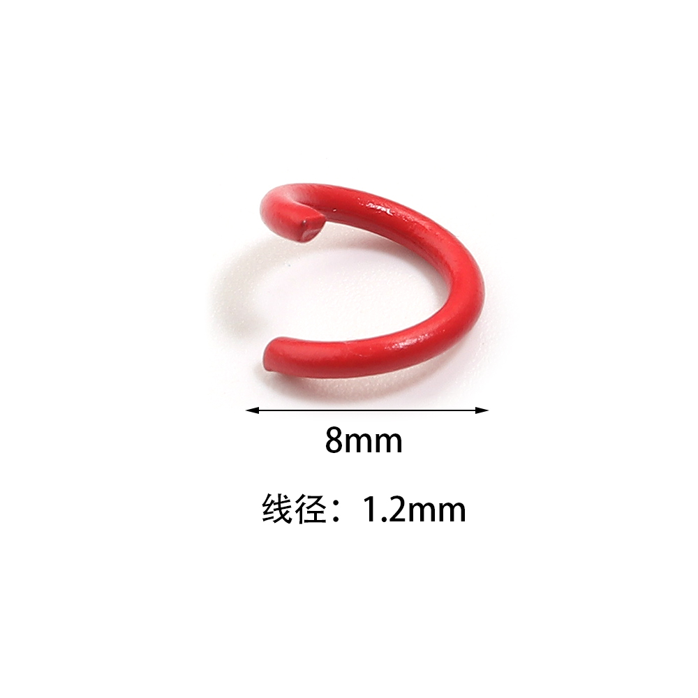 200pcs 8mm Metal Iron Colorful - Hoop Earrings 评论和价格