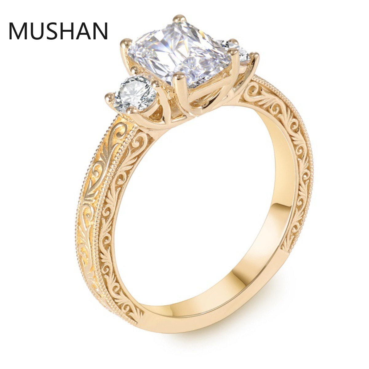 MUSHAN Luxury Custom 14K 18K G - Moissanite Ring 评论和价格