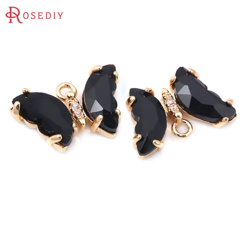 10PCS 18K Gold Color Brass and - Butterfly Pendant Necklace 评论和价格