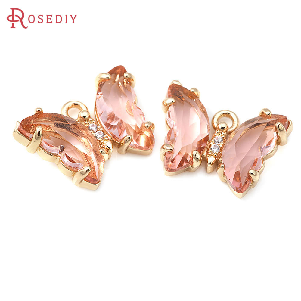 10PCS 18K Gold Color Brass and - Butterfly Pendant Necklace 评论和价格