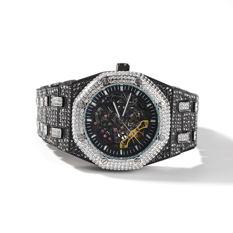 Hip Hop Bling Iced Out Stainle - Jewelry Watches Men 评论和价格
