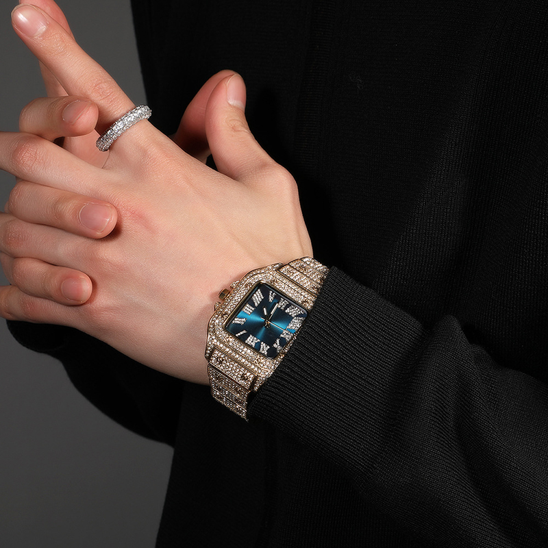 Hip Hop Luxury Quartz Wrist Wa - Jewelry Watches Men 评论和价格