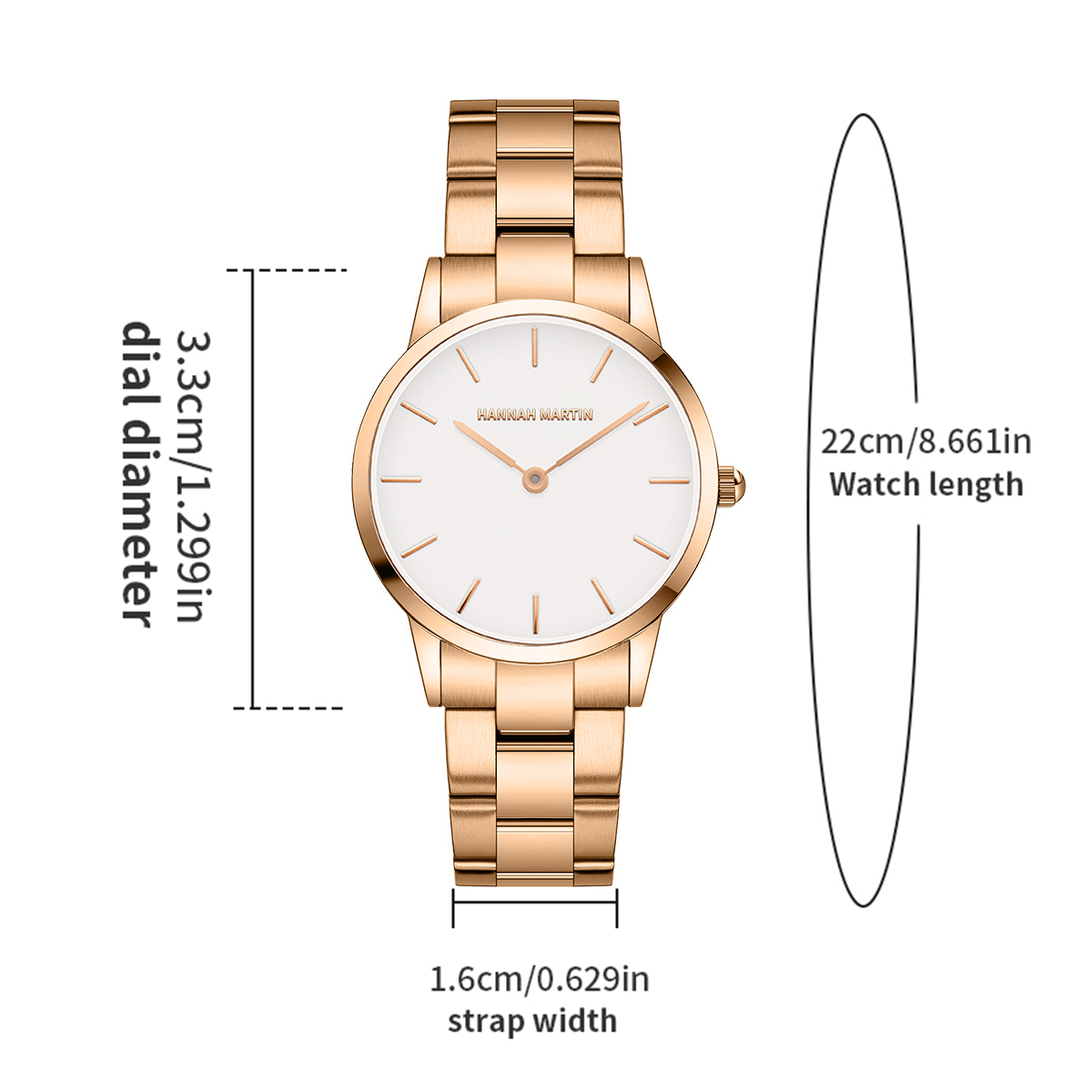 Womens Watch Rose Gold Stainle - Jewels On Watches 评论和价格