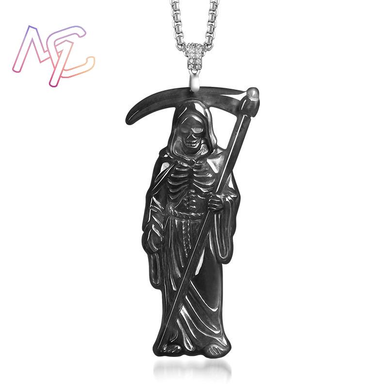 Myanmar Jadeite Grim Reaper Pe - Necklace Pendant 评论和价格