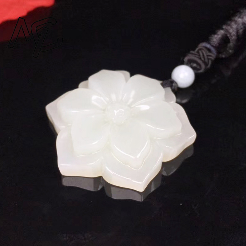 Natural Chinese White Jade Pen - Necklace Pendant 评论和价格